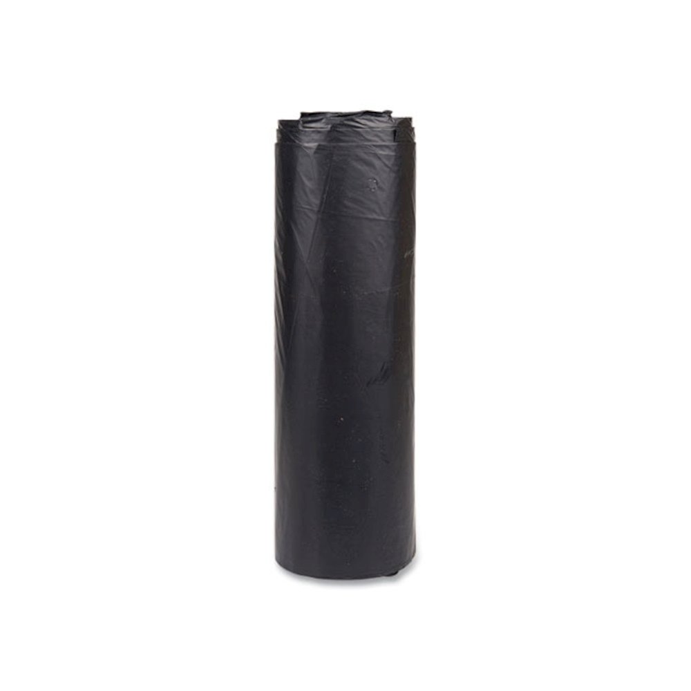 High-Density Commercial Can Liners, 45 gal, 22 mic, 40" x 48", Black, Interleaved Roll, 25 Bags/Roll, 6 Rolls/Carton. Picture 3