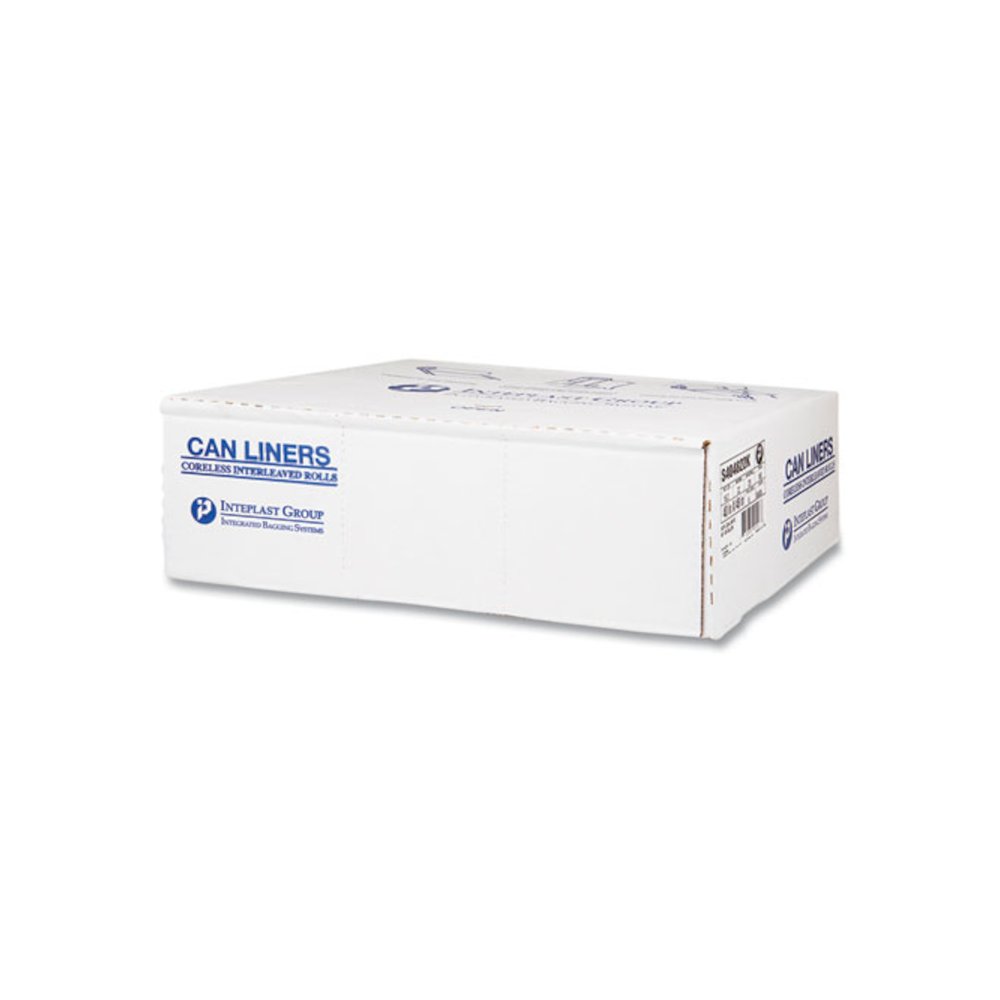 High-Density Commercial Can Liners, 45 gal, 22 mic, 40" x 48", Black, Interleaved Roll, 25 Bags/Roll, 6 Rolls/Carton. Picture 4