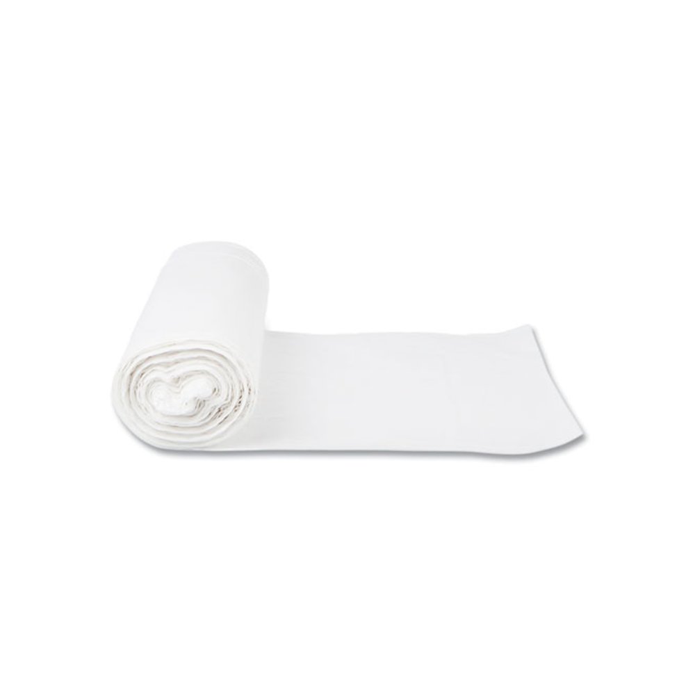 High-Density Commercial Can Liners, 56 gal, 16 mic, 43" x 48", Natural, Interleaved Roll, 25 Bags/Roll, 8 Rolls/Carton. Picture 5