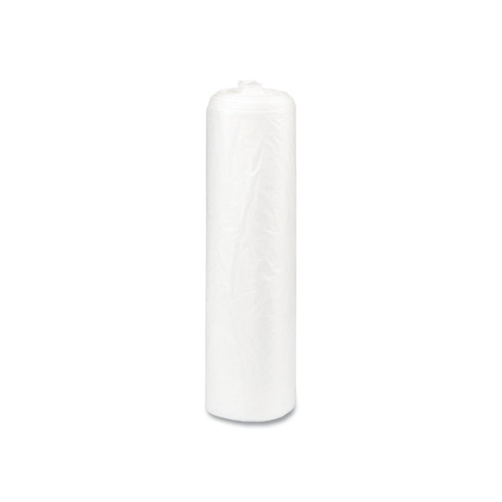 High-Density Commercial Can Liners, 56 gal, 22 mic, 43" x 48", Natural, Interleaved Roll, 25 Bags/Roll, 8 Rolls/Carton. Picture 4