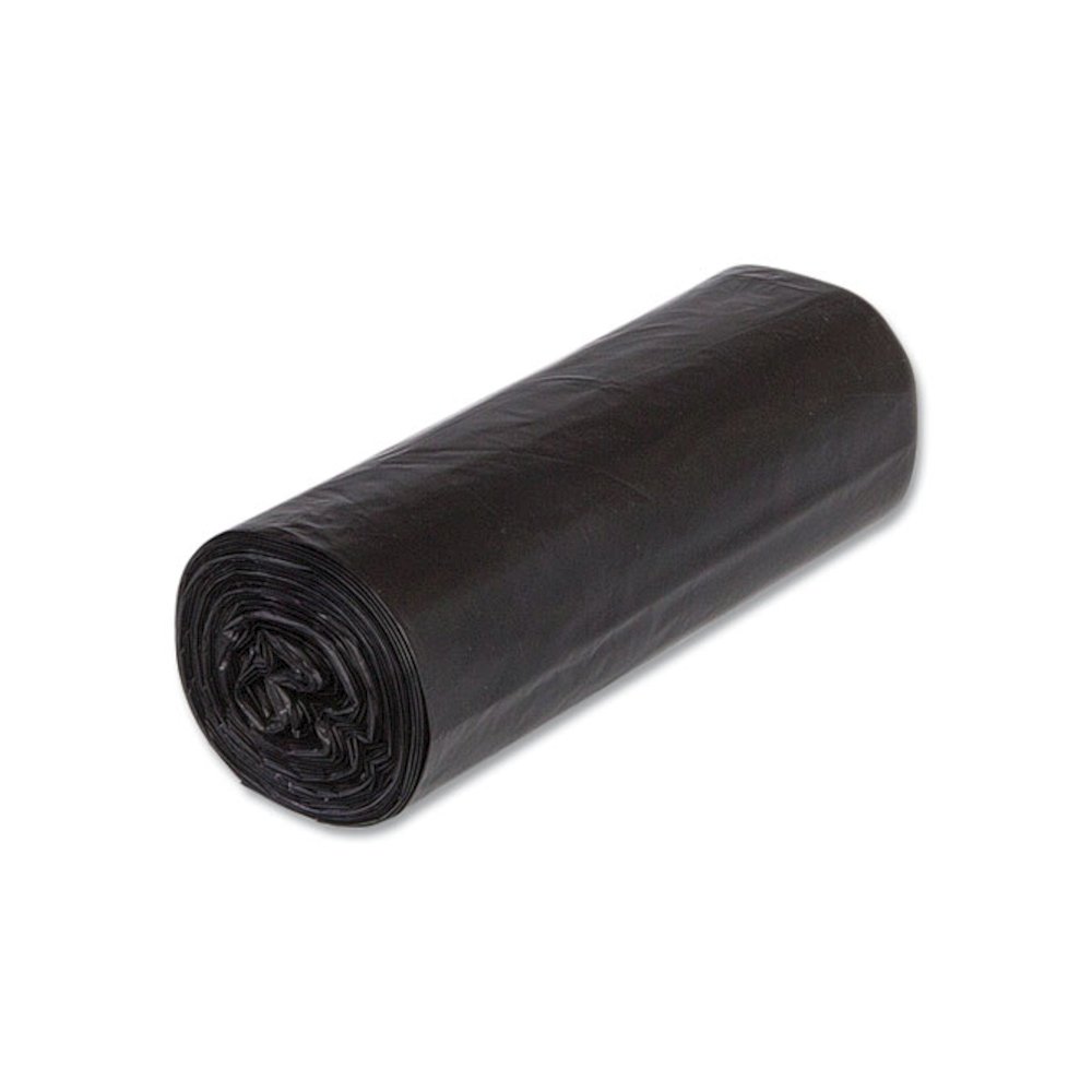 Low-Density Commercial Can Liners, 30 gal, 0.9 mil, 30" x 36", Black, Interleaved Roll, 25 Bags/Roll, 8 Rolls/Carton. Picture 5