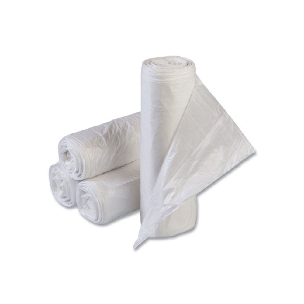 High-Density Commercial Can Liner Value Pack, 16 gal, 7 mic, 24" x 31", Clear, Interleaved Roll, 50 Bags/Roll, 20 Rolls/CT. Picture 1