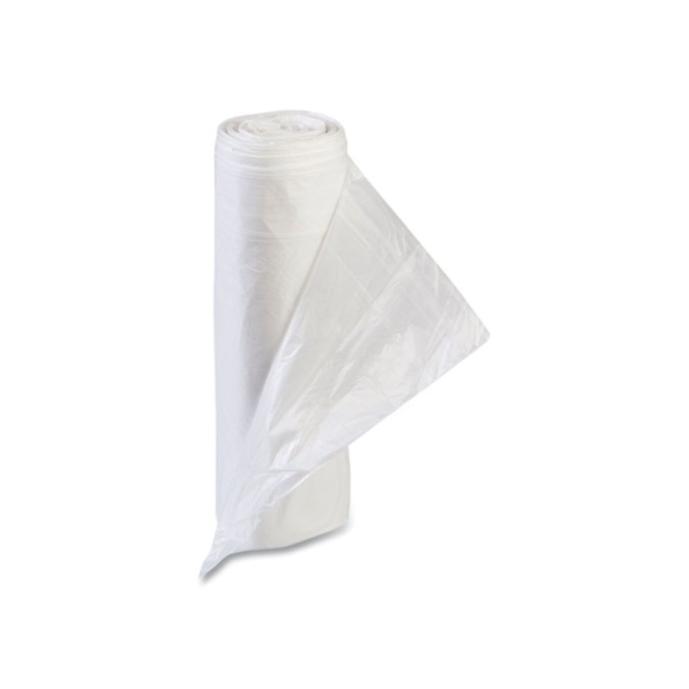 High-Density Commercial Can Liner Value Pack, 33 gal, 10 mic, 33" x 39", Clear, Interleaved Roll, 25 Bags/Roll, 20 Rolls/CT. Picture 3