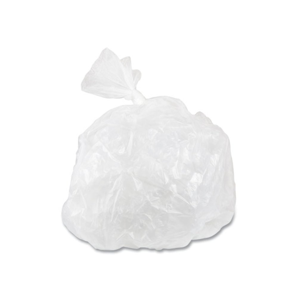 High-Density Commercial Can Liner Value Pack, 33 gal, 10 mic, 33" x 39", Clear, Interleaved Roll, 25 Bags/Roll, 20 Rolls/CT. Picture 5