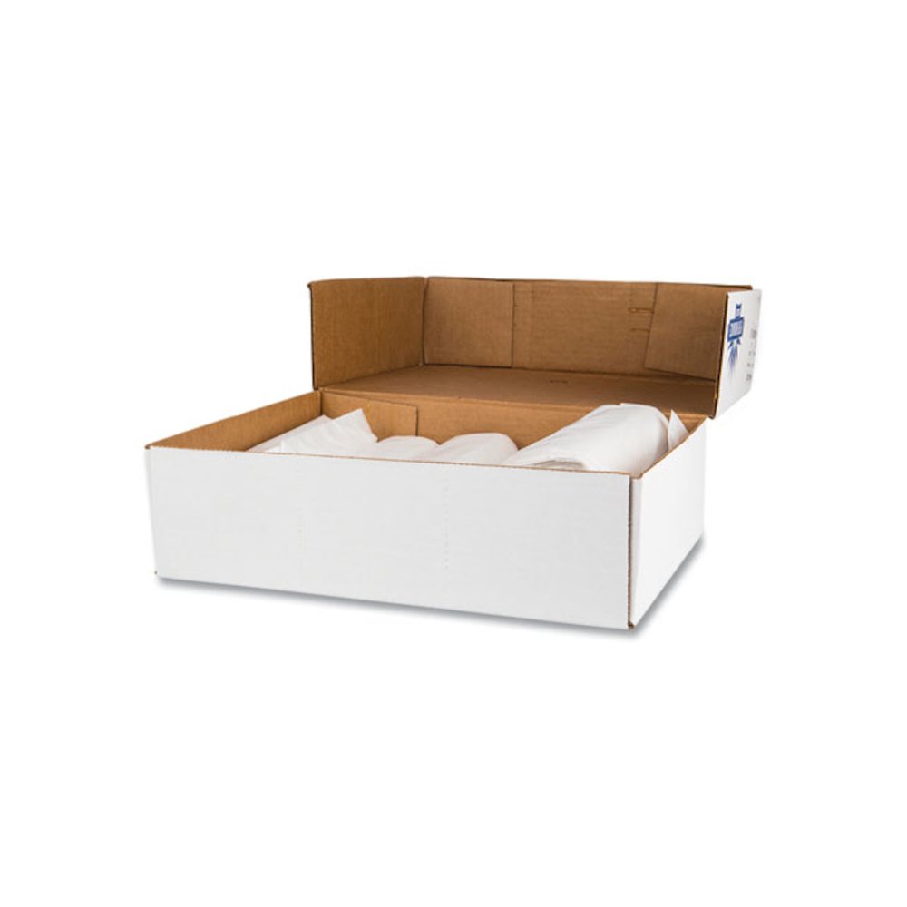 High-Density Commercial Can Liner Value Pack, 60 gal, 14 mic, 38" x 58", Clear, Interleaved Roll, 25 Bags/Roll, 8 Rolls/CT. Picture 2
