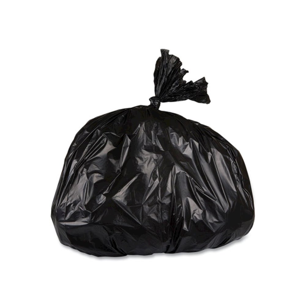 High-Density Commercial Can Liner Value Pack, 45 gal, 19 mic, 40" x 46", Black, Interleaved Roll, 25 Bags/Roll, 6 Rolls/CT. Picture 5