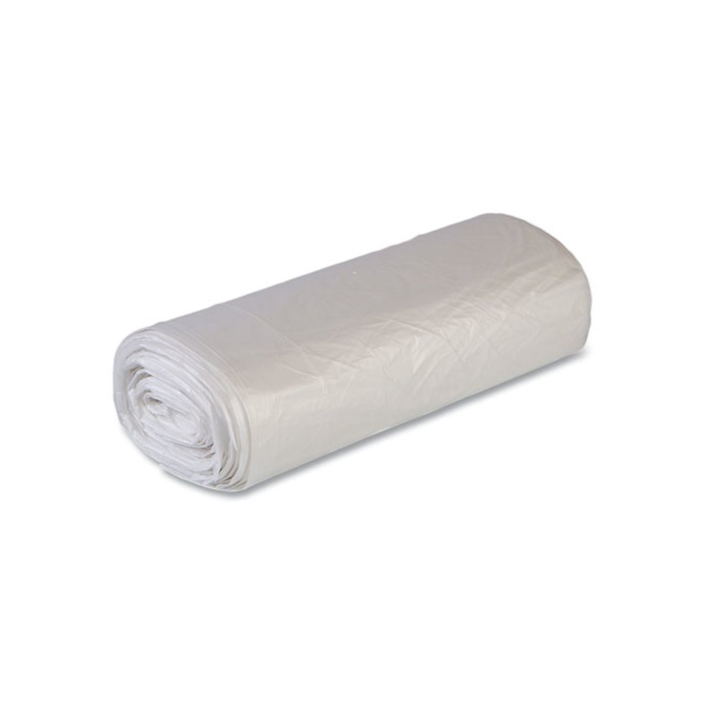 High-Density Commercial Can Liner Value Pack, 60 gal, 14 mic, 43" x 46", Clear, Interleaved Roll, 25 Bags/Roll, 8 Rolls/CT. Picture 4