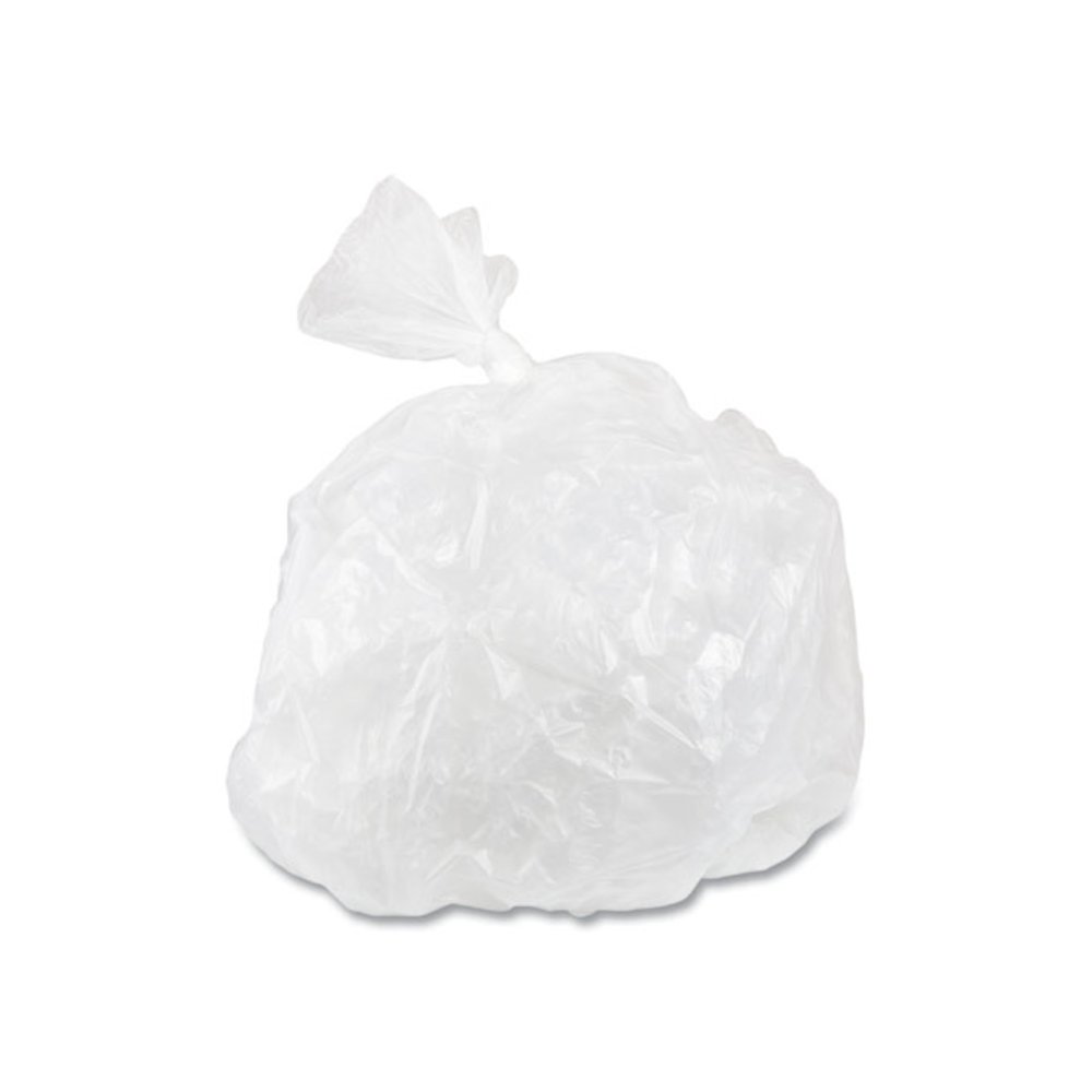 Draw-Tuff Institutional Draw-Tape Can Liners, Drawstring, 12 gal, 28" x 24", White, 25 Bags/Roll, 12 Rolls/Carton. Picture 5