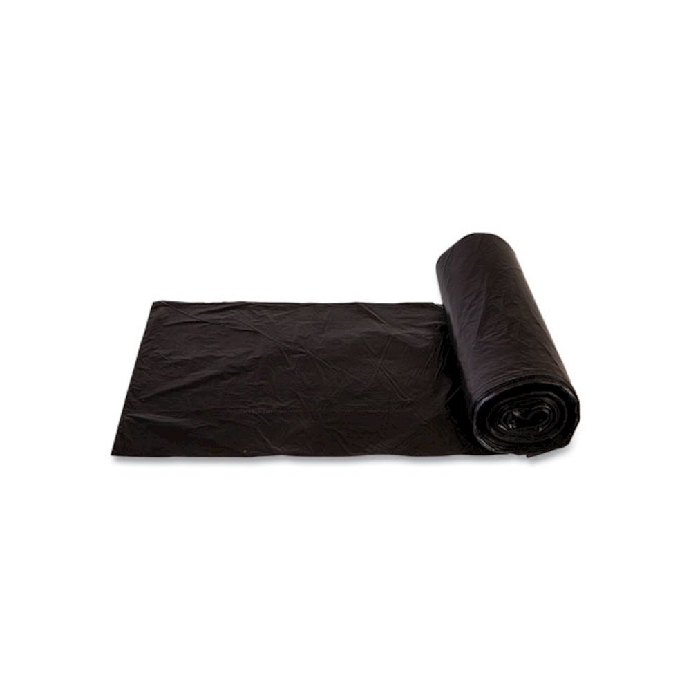 High-Density Commercial Can Liners, 16 gal, 6 mic, 24" x 33", Black, Perforated Roll, 50 Bags/Roll, 20 Rolls/Carton. Picture 3
