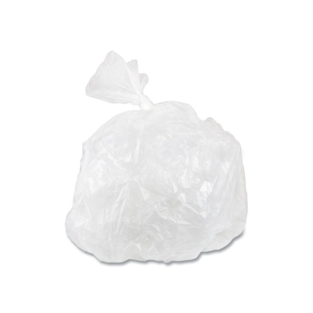 High-Density Commercial Can Liners, 30 gal, 13 mic, 30" x 37", Clear, Interleaved Roll, 25 Bags/Roll, 20 Rolls/Carton. Picture 5