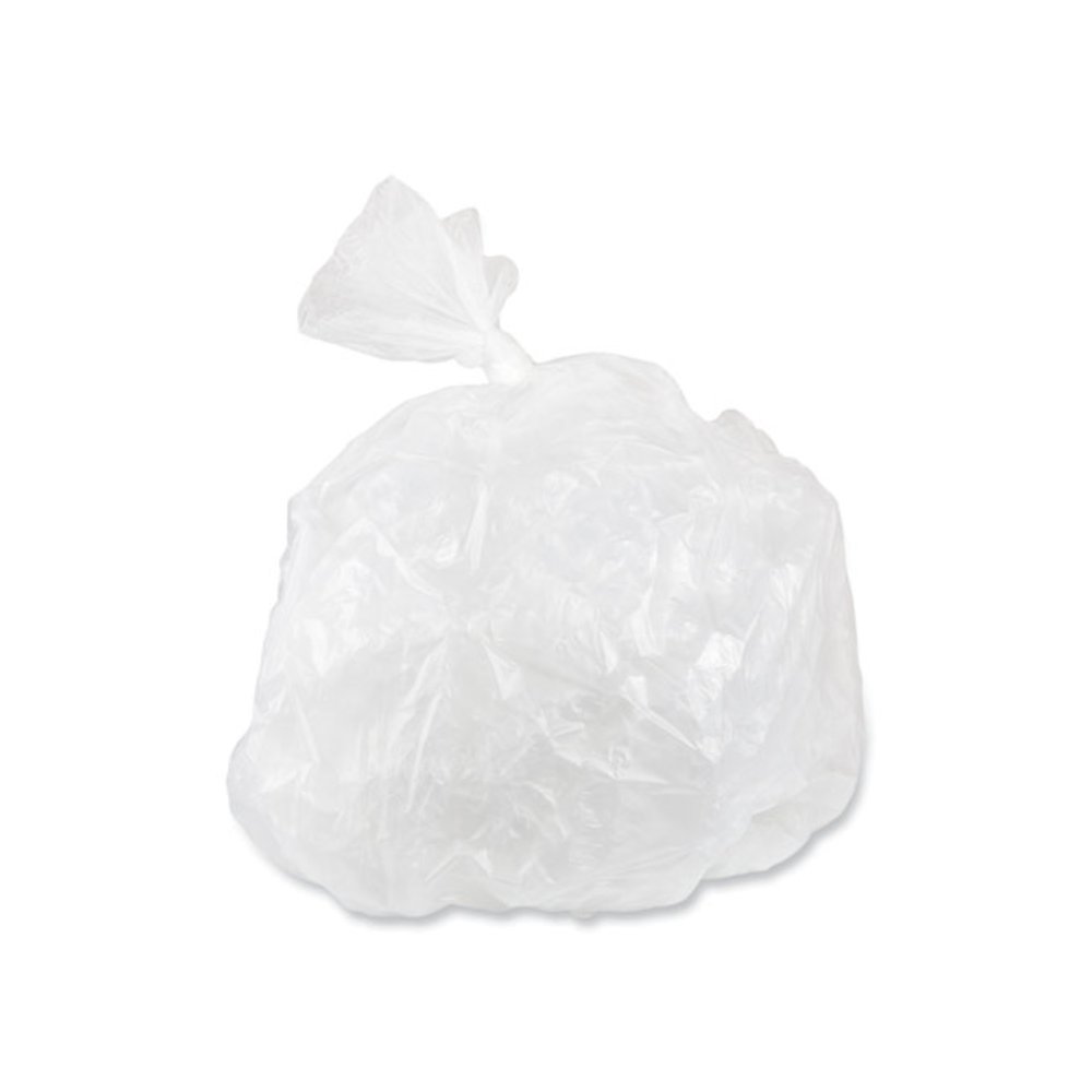 High-Density Commercial Can Liners, 30 gal, 16 mic, 30" x 37", Clear, Interleaved Roll, 25 Bags/Roll, 20 Rolls/Carton. Picture 5