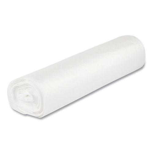 Low-Density Commercial Can Liners, 10 gal, 0.35 mil, 24" x 24", Clear, Perforated Roll, 50 Bags/Roll, 20 Rolls/Carton. Picture 4