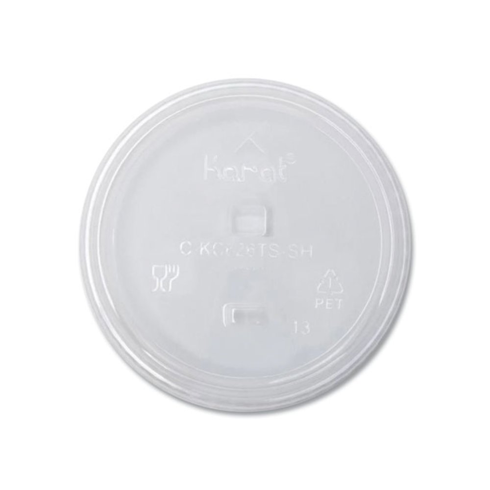 PET Lids, Strawless Sipper, Fits 12 oz to 24 oz Cold Cups, Plastic, Clear, 1,000/Carton. Picture 1