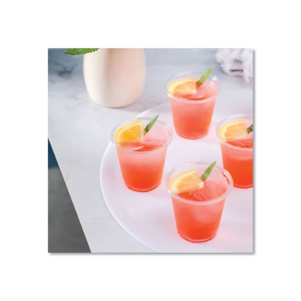 PET Plastic Cups, 3 oz, Clear, 2,500/Carton. Picture 3
