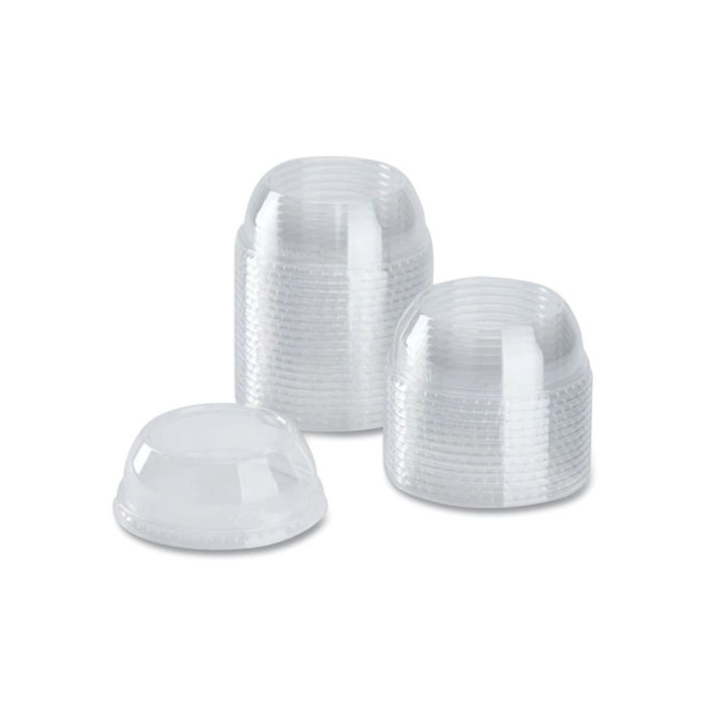 PET Lids, Wide Opening Dome, Fits 12 oz to 24 oz Cold Cups, Plastic, Clear, 1,000/Carton. Picture 3