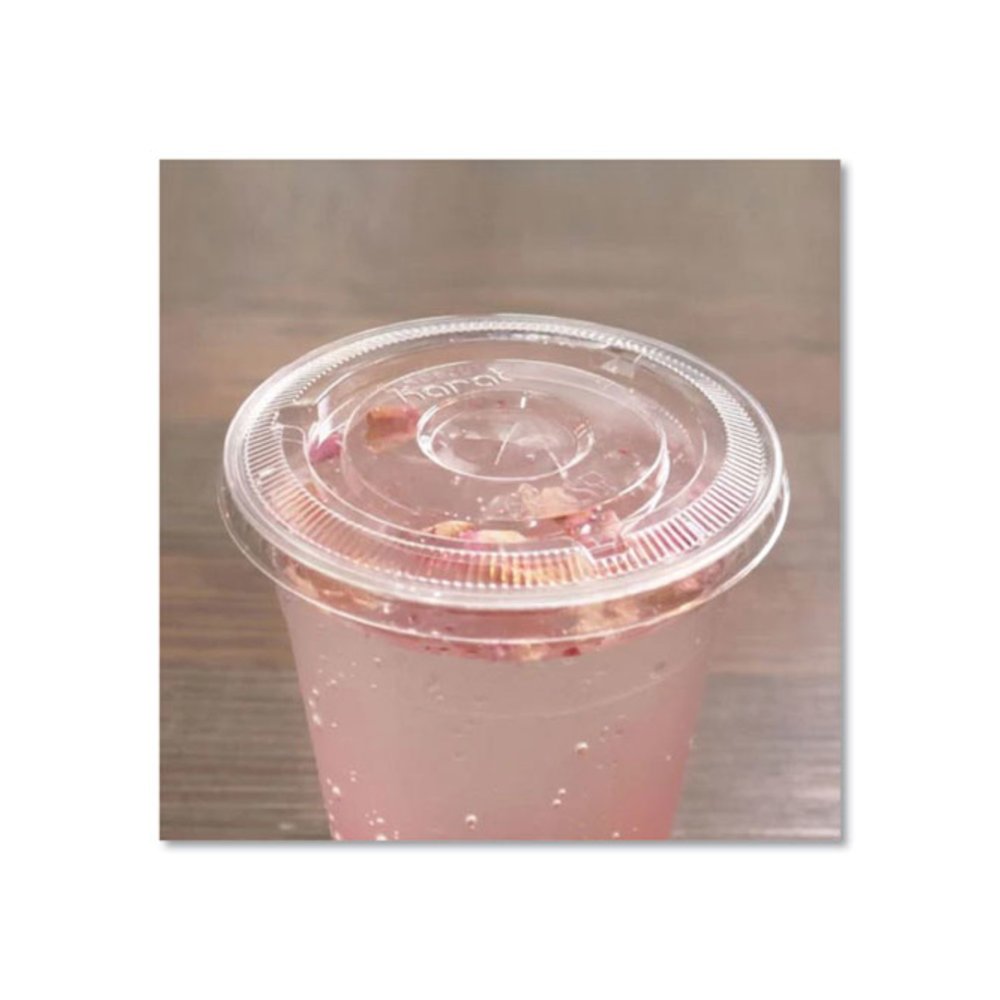 PET Lids, Flat with Straw Slot, Fits 12 oz to 24 oz Cold Cups, Plastic, Clear, 1,000/Carton. Picture 3