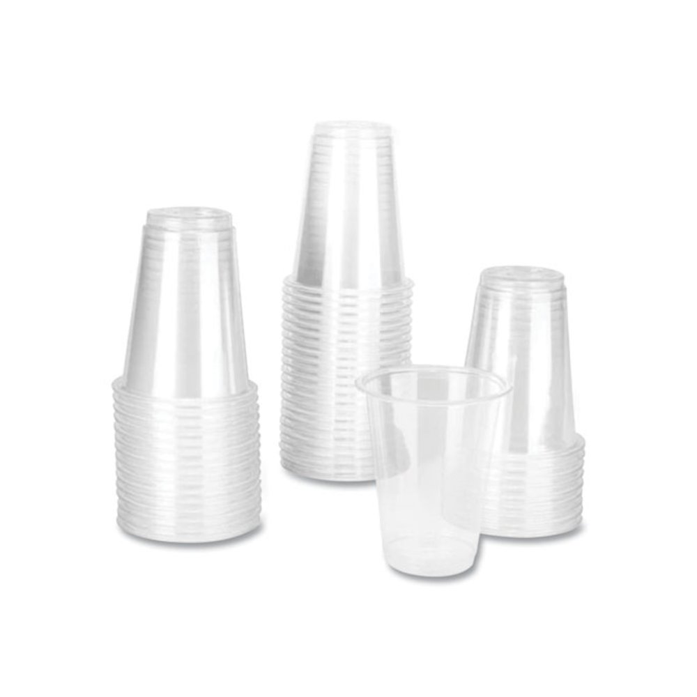 PET Plastic Cups, 7 oz, Clear, 1,000/Carton. Picture 3
