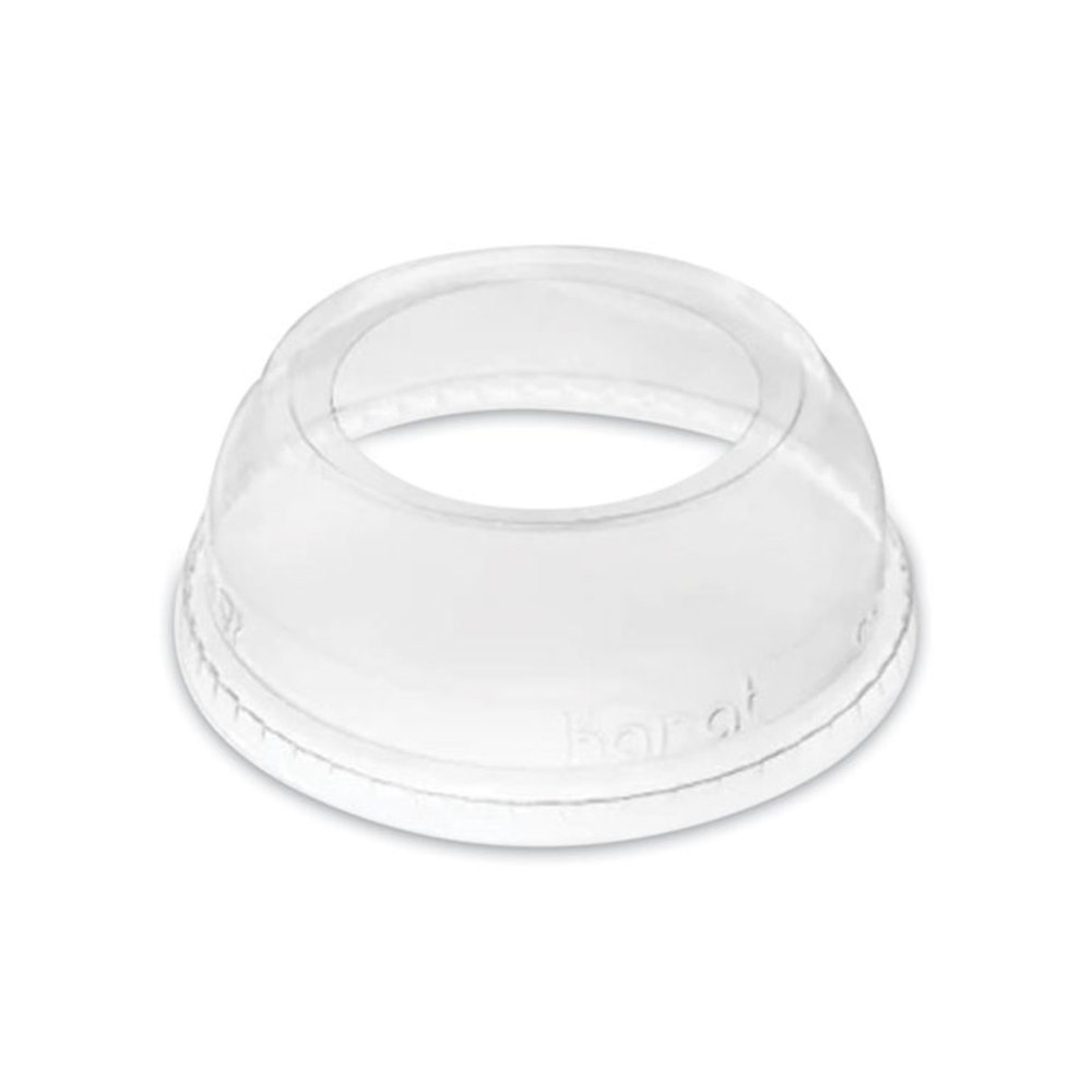 PET Lids, Wide Opening Dome, Fits 12 oz to 24 oz Cold Cups, Plastic, Clear, 1,000/Carton. Picture 1