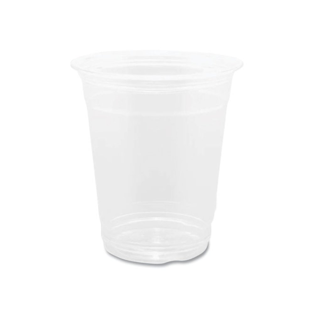 PET Plastic Cups, 92 mm Rim Diameter, 12 oz, Clear, 1,000/Carton. Picture 1
