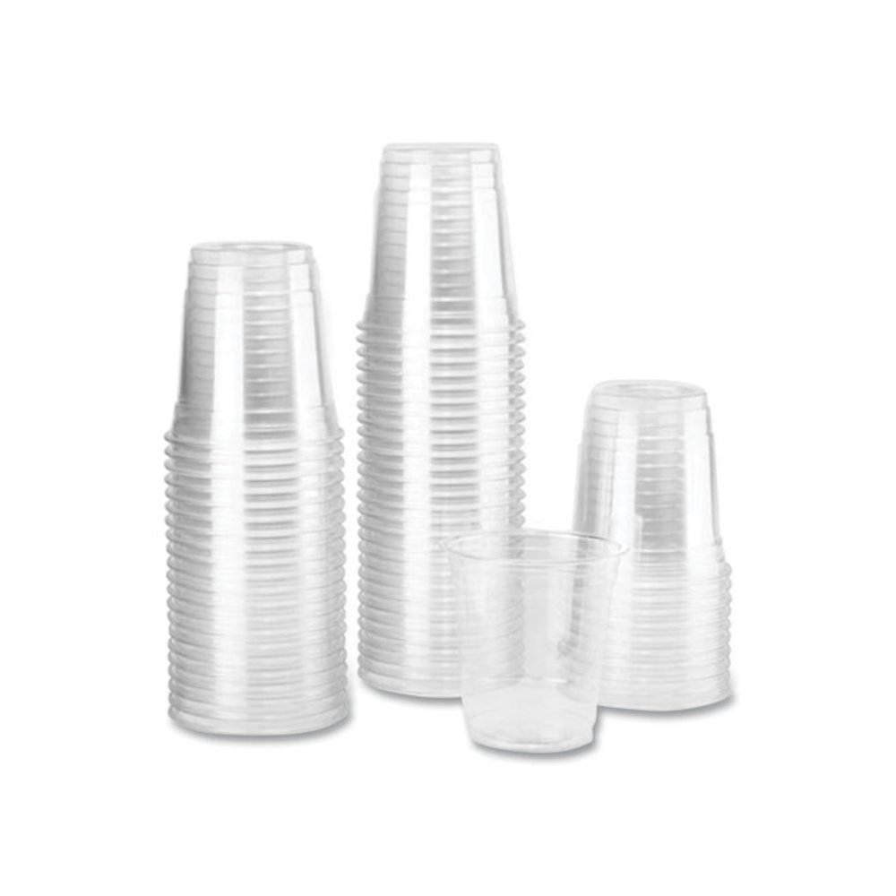 PET Plastic Cups, 8 oz, Clear, 1,000/Carton. Picture 3