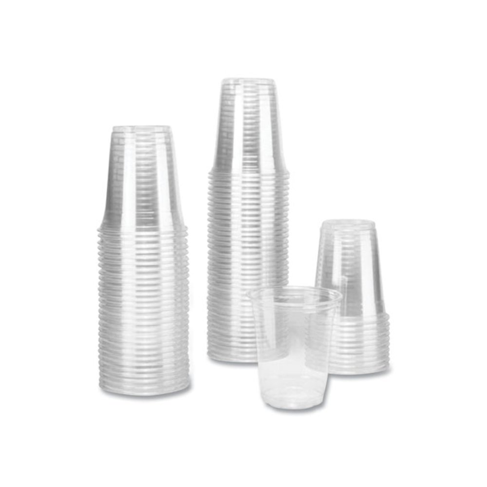 PET Plastic Cups, 92 mm Rim Diameter, 12 oz, Clear, 1,000/Carton. Picture 3