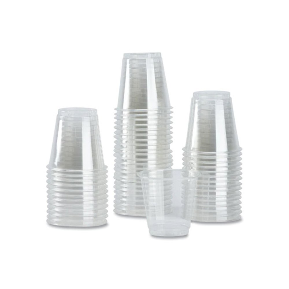 PET Plastic Cups, 3 oz, Clear, 2,500/Carton. Picture 2