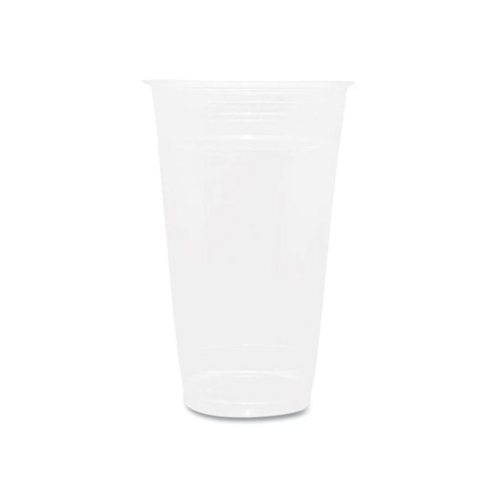 PET Plastic Cups, 24 oz, Clear, 600/Carton. Picture 1