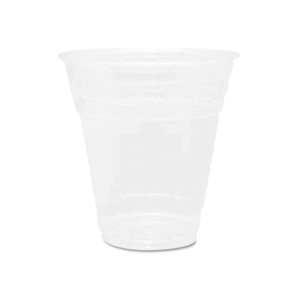 PET Plastic Cups, 98 mm Rim Diameter, 12 oz, Clear, 1,000/Carton. Picture 1