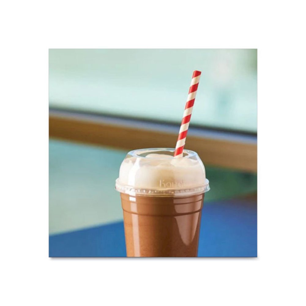 PET Lids, Wide Opening Dome, Fits 12 oz to 24 oz Cold Cups, Plastic, Clear, 1,000/Carton. Picture 4