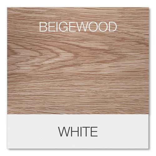 L-Shaped Writing Desk, 59.05" x 59.05" x 29.53", Beigewood/White. Picture 10