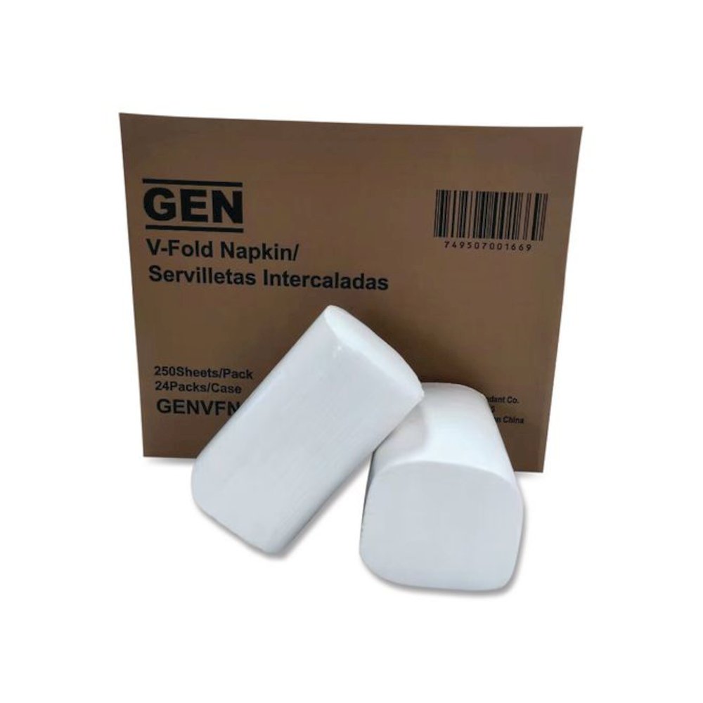 Premium Interfold Pop-Up Dispenser Napkin, 2-Ply, 6.5 x 8.3, White, 250/Pack, 24 Packs/Carton. Picture 1