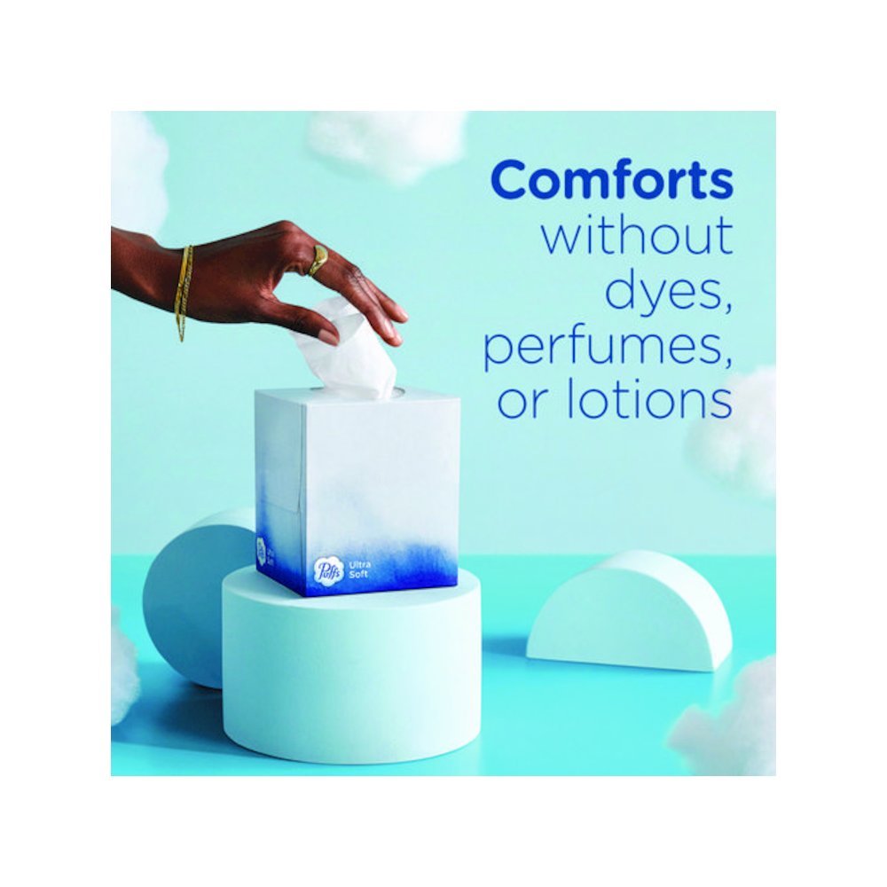 Ultra Soft Facial Tissue, 2-Ply, White, 72 Sheets/Box, 24 Boxes/Carton. Picture 5