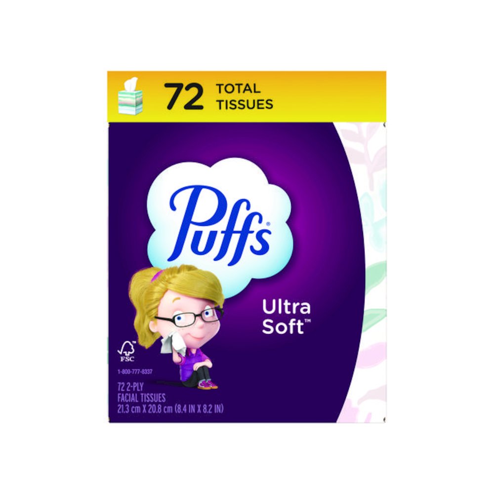 Ultra Soft Facial Tissue, 2-Ply, White, 72 Sheets/Box, 24 Boxes/Carton. Picture 2