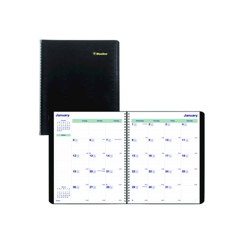 Plan and Link Monthly Planner, 11" x 9.06", Black Cover, 16-Month: Sept 2025 to Dec 2026. Picture 3
