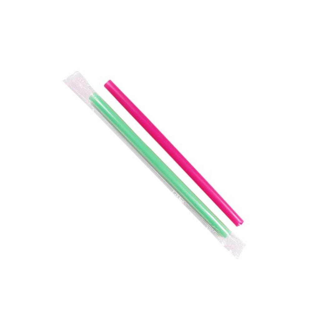 Boba Straws, 9", Plastic, Assorted Colors, 1,600/Carton. Picture 3
