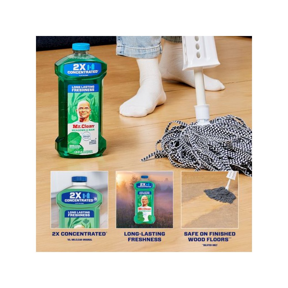 Multipurpose Cleaning Solution with Febreze, Meadows and Rain, 64 oz Bottle, 4/Carton. Picture 5