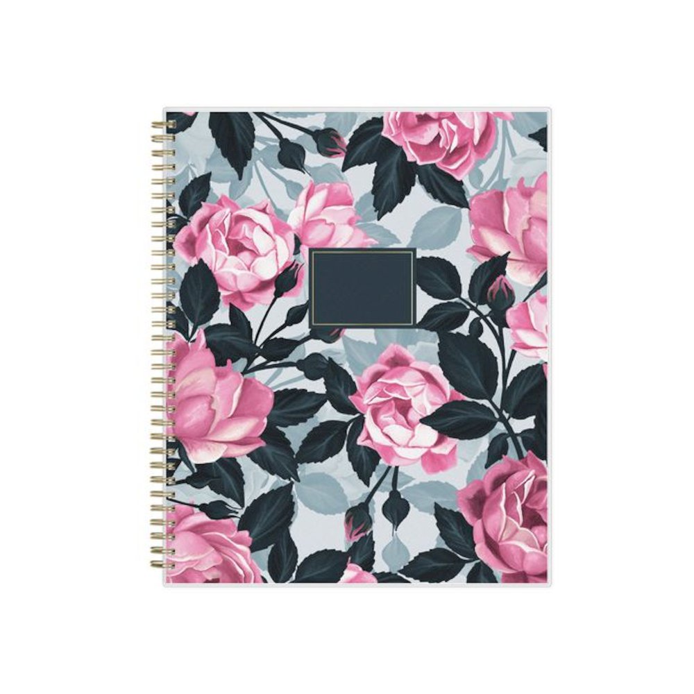 Roosevelt Pink Academic Weekly/Monthly Planner, Floral Artwork, 11" x 8.5", Pink/Gray Cover, 12-Month (July-June): 2025-2026. Picture 2