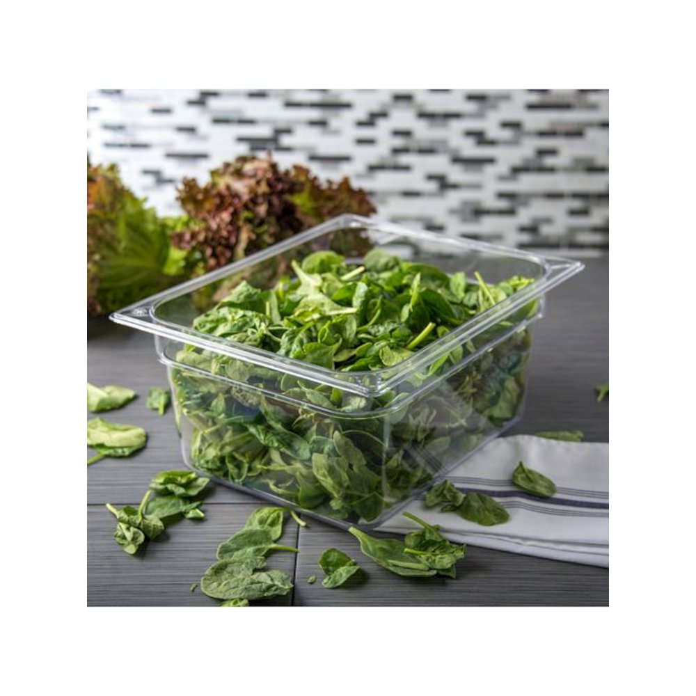 StorPlus Polycarbonate Food Pan, 8.7 qt, 10.38 x 12.75 x 6, Clear, Plastic. Picture 5