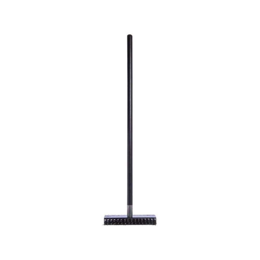 Sparta Broiler Master Grill Brush and Scraper with Handle, Metal Bristles, 30.5" Black Wood Handle. Picture 3