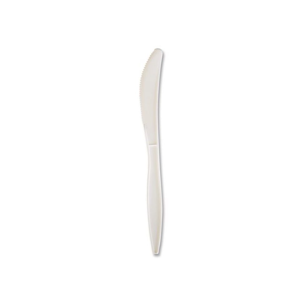 Mediumweight Wrapped Polypropylene Cutlery, Knife, 5.86", Plastic, White, 1,000/Carton. Picture 2