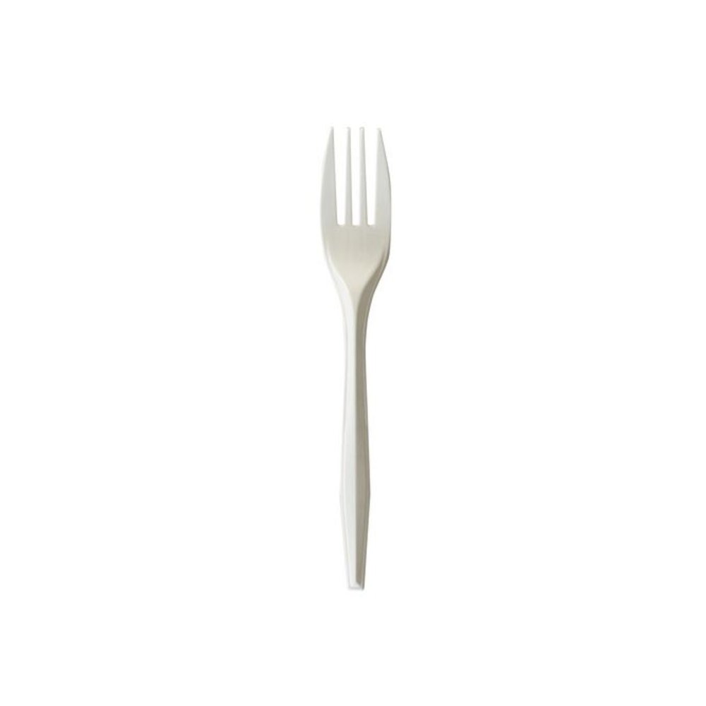 Mediumweight Wrapped Polypropylene Cutlery, Fork, 5.51", Plastic, White, 1,000/Carton. Picture 2