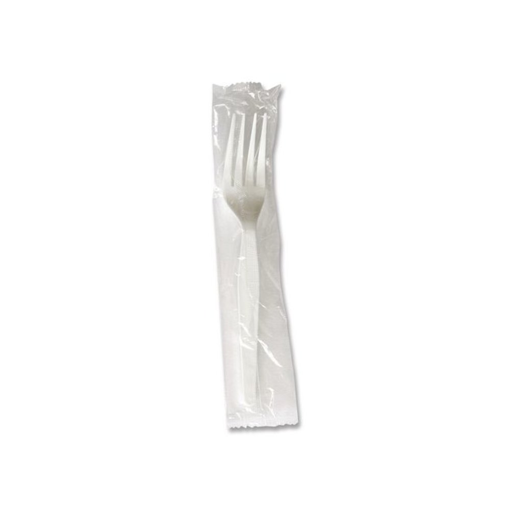 Heavyweight Wrapped Polystyrene Cutlery, Fork, Plastic, White, 1,000/Carton. Picture 5