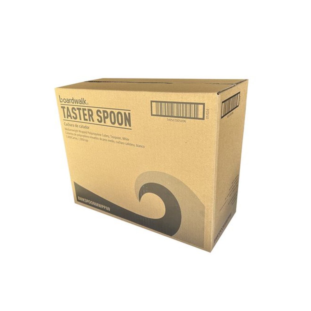 Mediumweight Wrapped Polypropylene Cutlery, Soup Spoon, 4.86", Plastic, White, 1,000/Carton. Picture 5