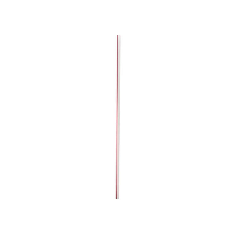 Wrapped Giant Straws, 10.25", Polypropylene, Red/White Striped, 300/Pack, 4 Packs/Carton. Picture 3