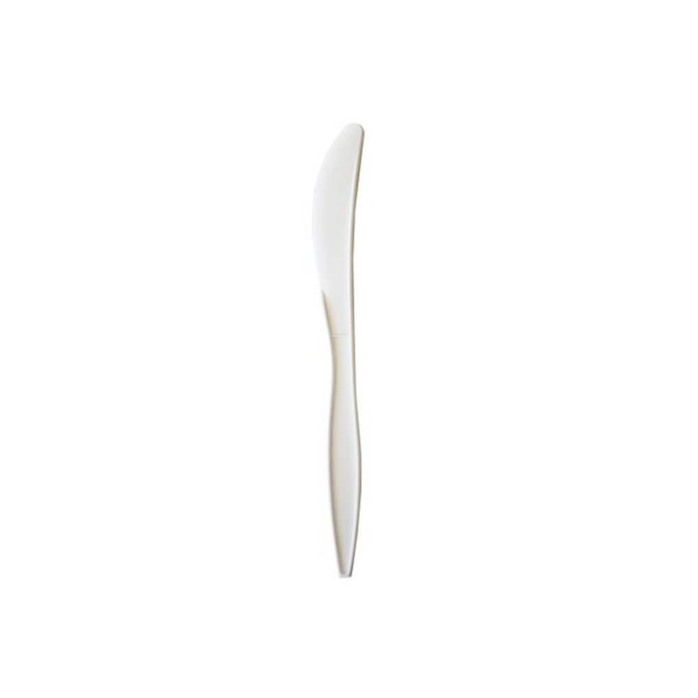 Mediumweight Polypropylene Cutlery, Knife, 5.86", Plastic, White, 1,000/Carton. Picture 2