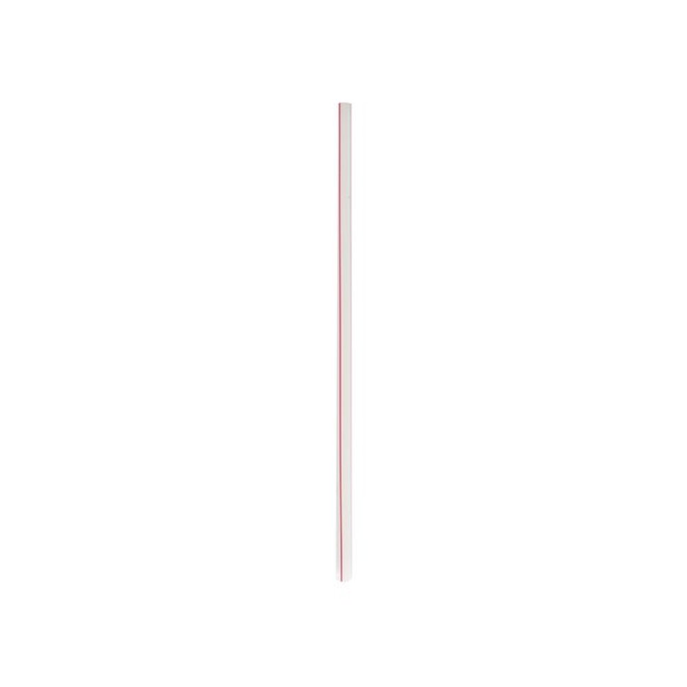 Wrapped Jumbo Straws, 10.25", Polypropylene, Red/White Striped, 500/Pack, 4 Packs/Carton. Picture 3