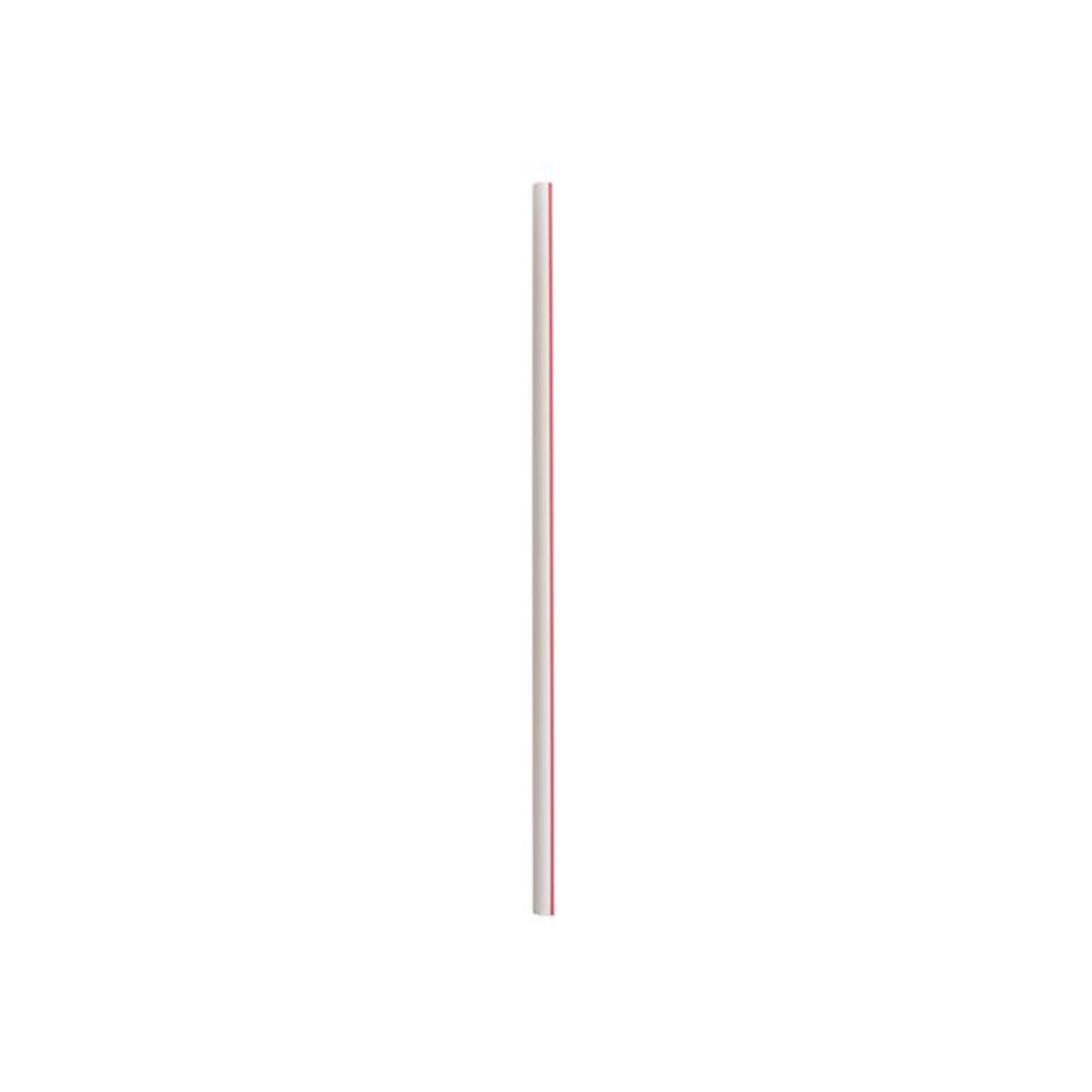 Jumbo Straws, 7.75", Polypropylene, Red/White Striped, 250/Pack, 50 Packs/Carton. Picture 1