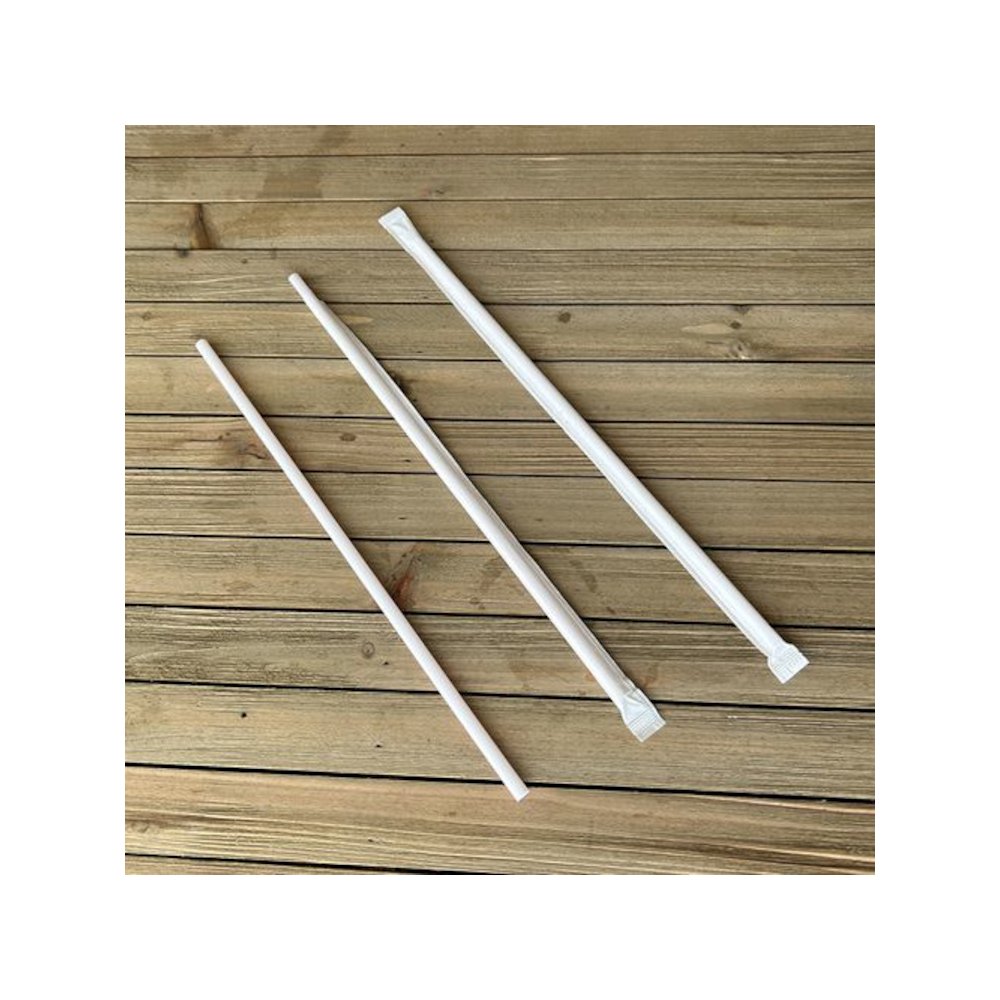 Wrapped Jumbo Straws, 10.25", Polypropylene, Red/White Striped, 500/Pack, 4 Packs/Carton. Picture 5