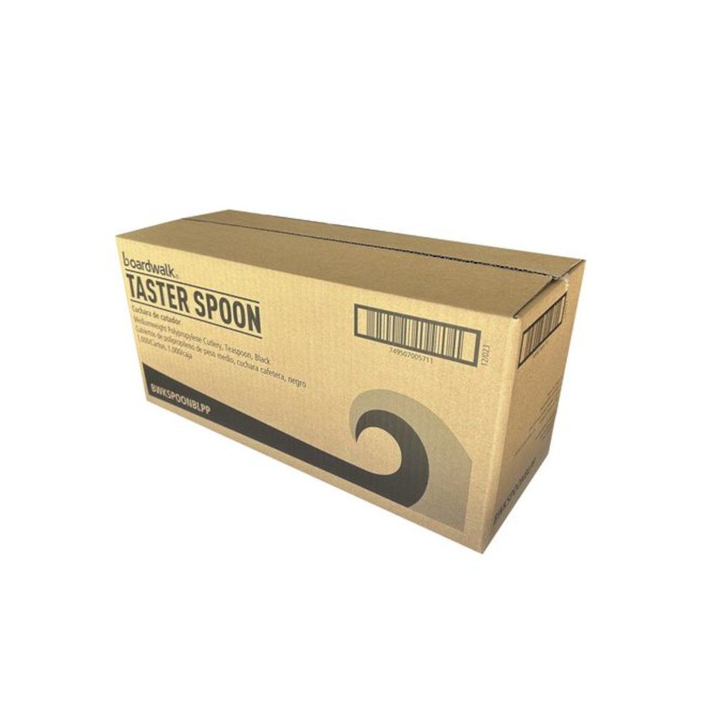 Mediumweight Polypropylene Cutlery, Spoon, Plastic, Black, 1,000/Carton. Picture 3