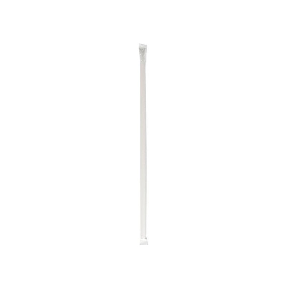 Wrapped Jumbo Straws, 10.25", Polypropylene, Red/White Striped, 500/Pack, 4 Packs/Carton. Picture 1
